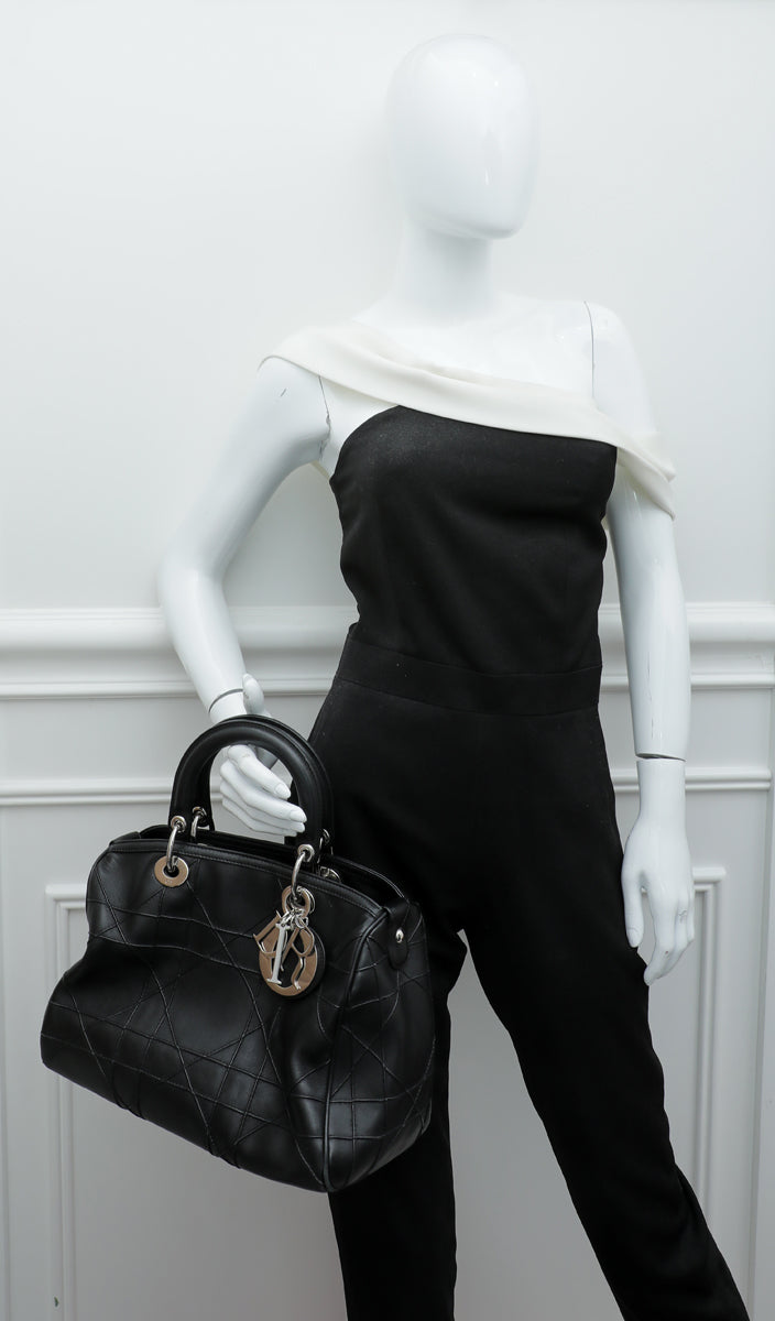 Christian Dior Black Granville Polochon Bag