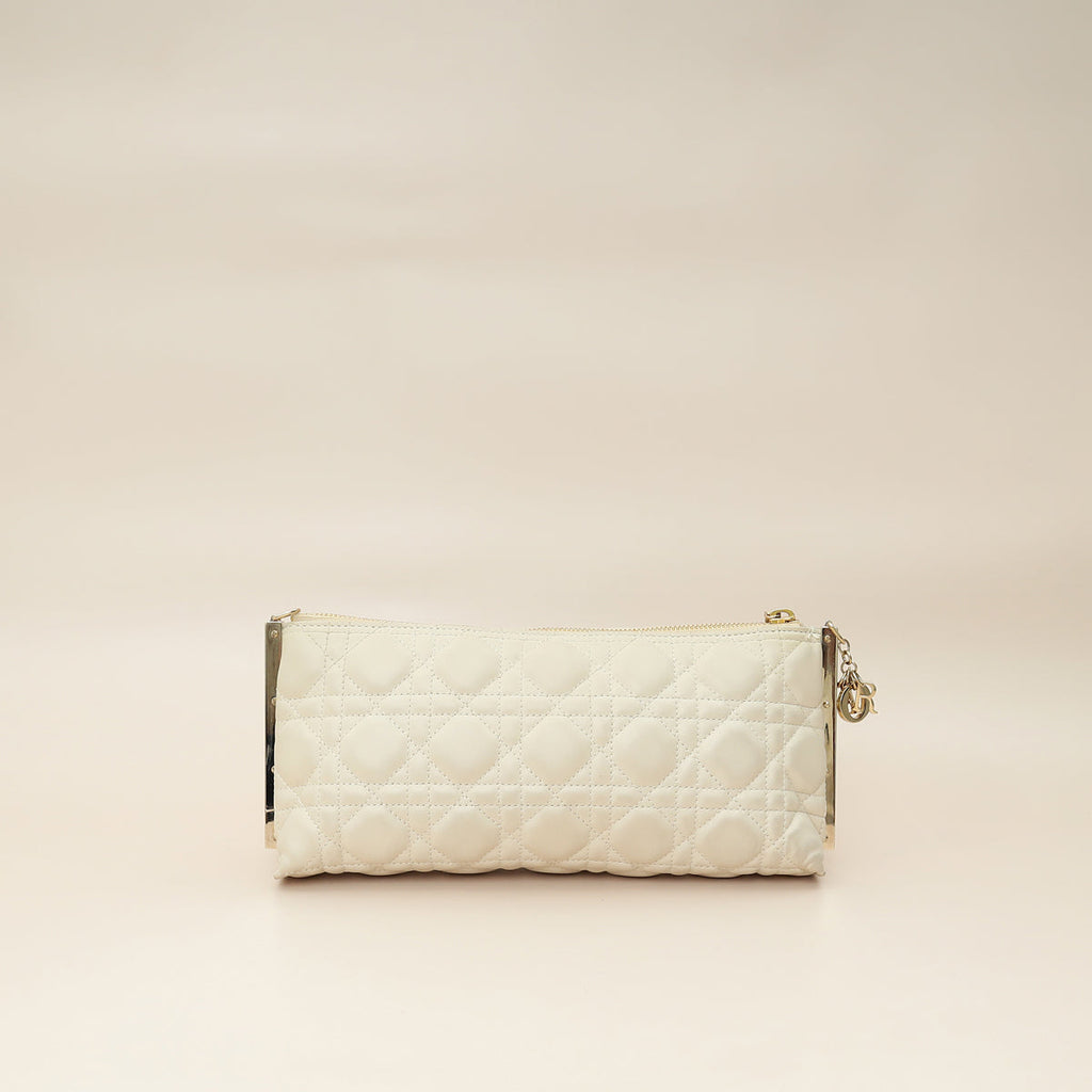 Christian Dior Dusty Ivory New Line Cannage Dior Club Bag