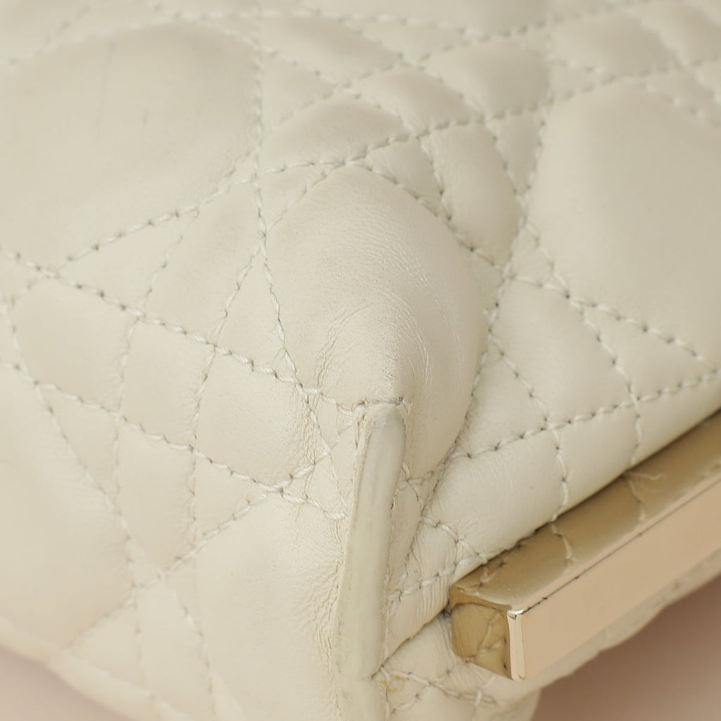 Christian Dior Dusty Ivory New Line Cannage Dior Club Bag