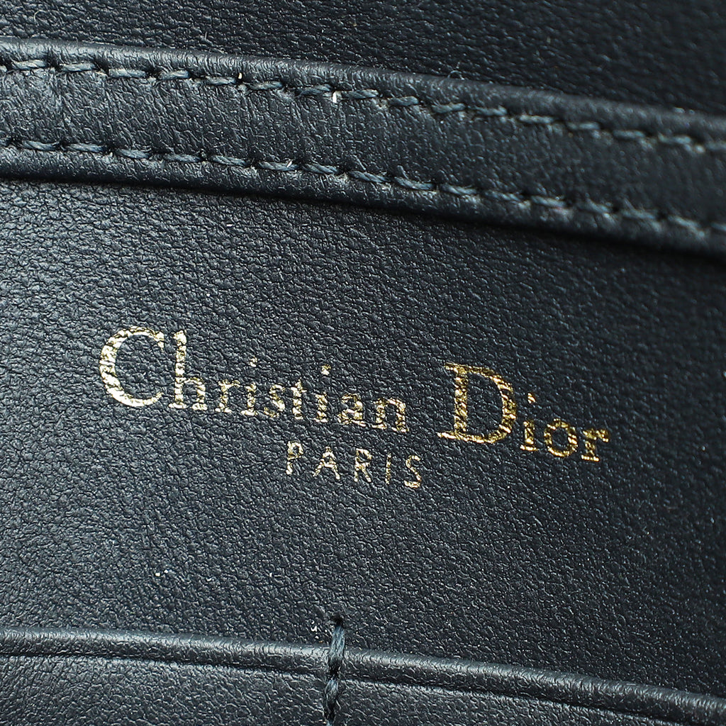 Christian Dior Champaign Microcannage Diorama Wallet On Chain