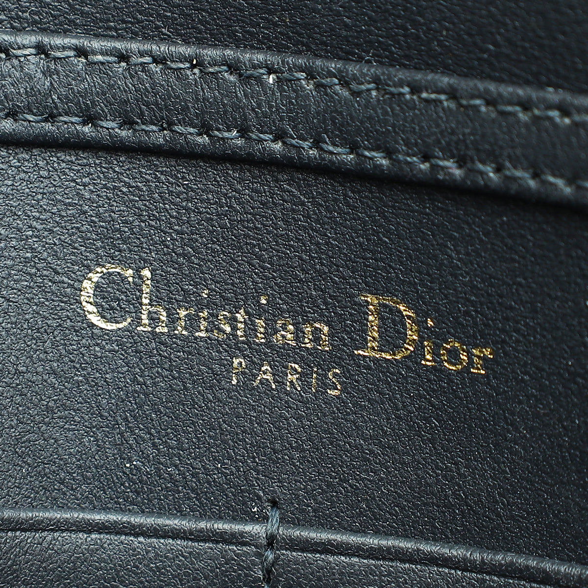 Christian Dior Champaign Microcannage Diorama Wallet On Chain