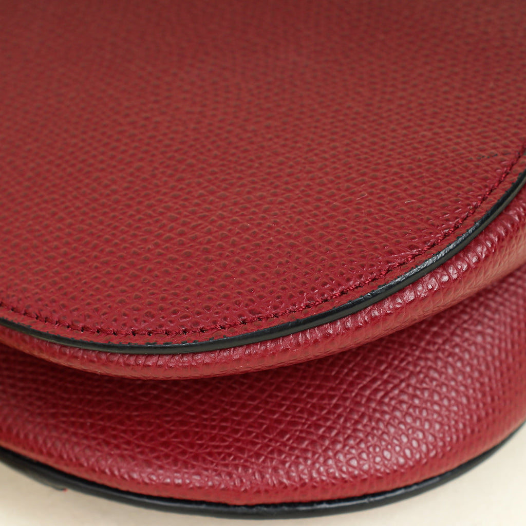 Christian Dior Burgundy Saddle Mini Dior Bag With Wide Strap