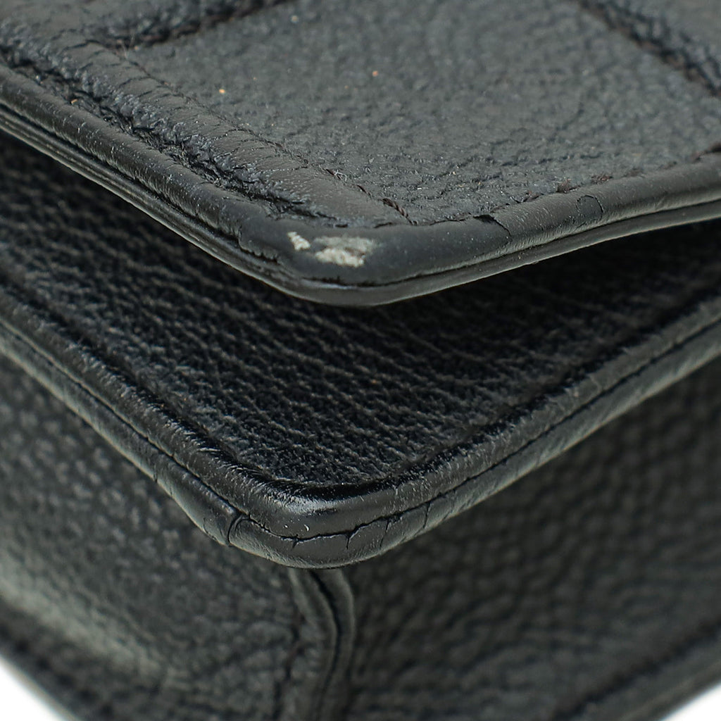 Christian Dior Black Diorama Wallet On Chain