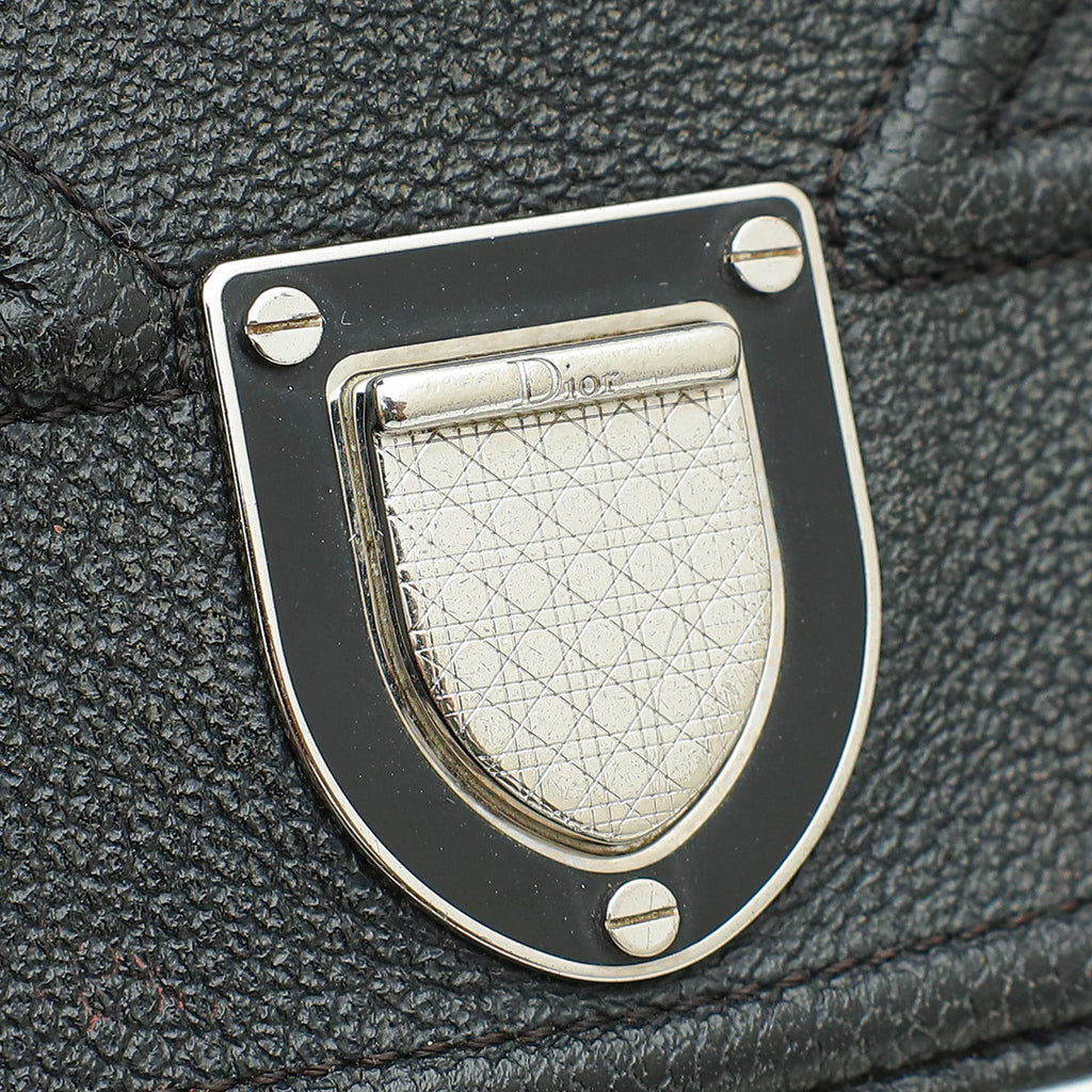 Christian Dior Black Diorama Wallet On Chain