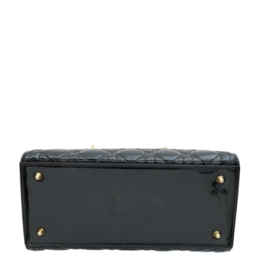 Christian Dior Black Lady Dior Medium Bag