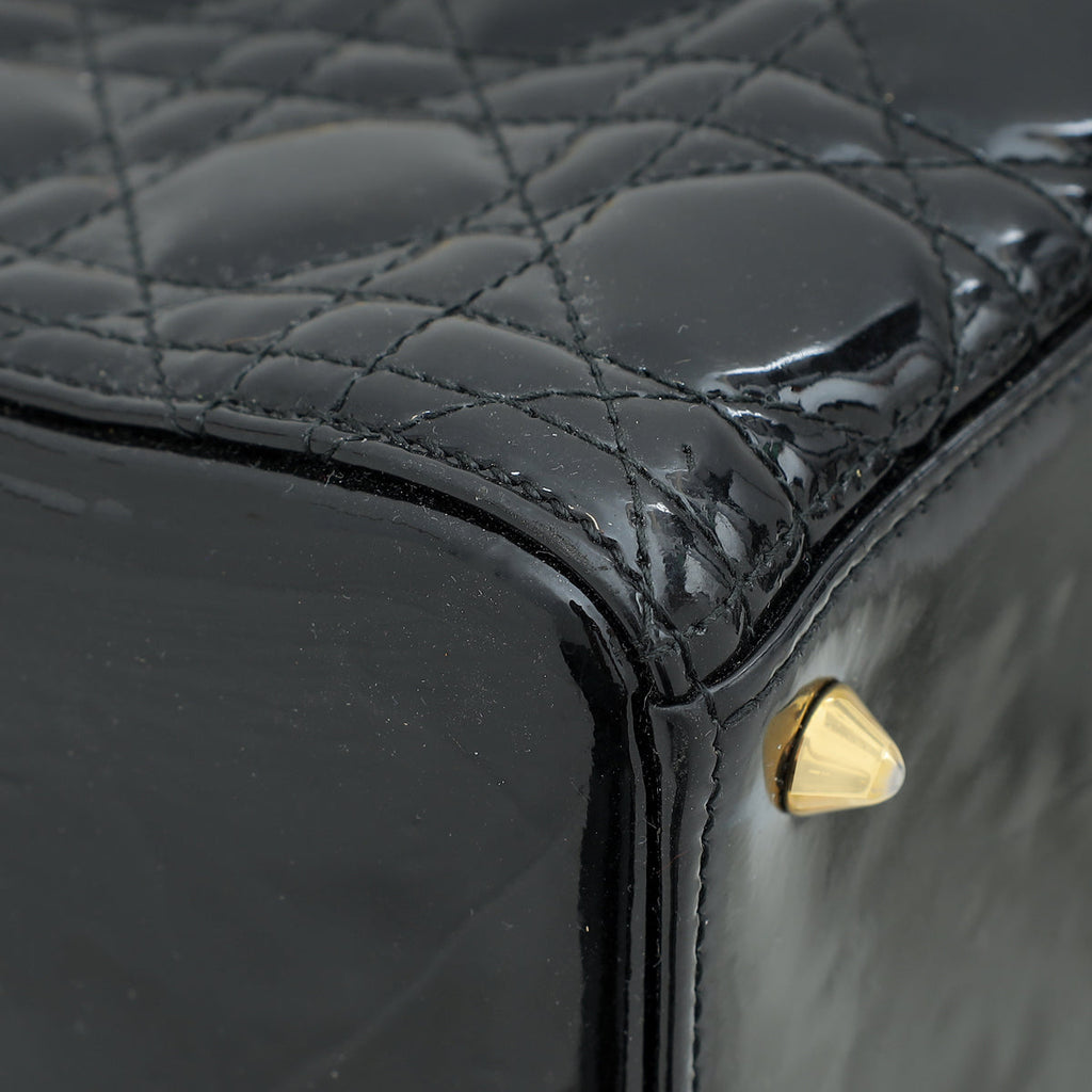 Christian Dior Black Lady Dior Medium Bag
