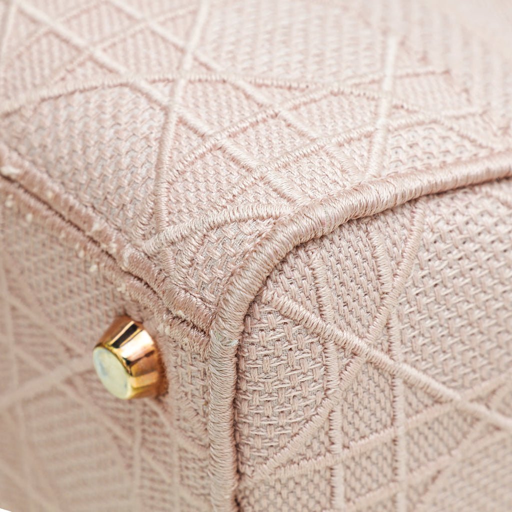 Christian Dior Rosewood Lady D-Lite Cannage Embroidery Medium Bag