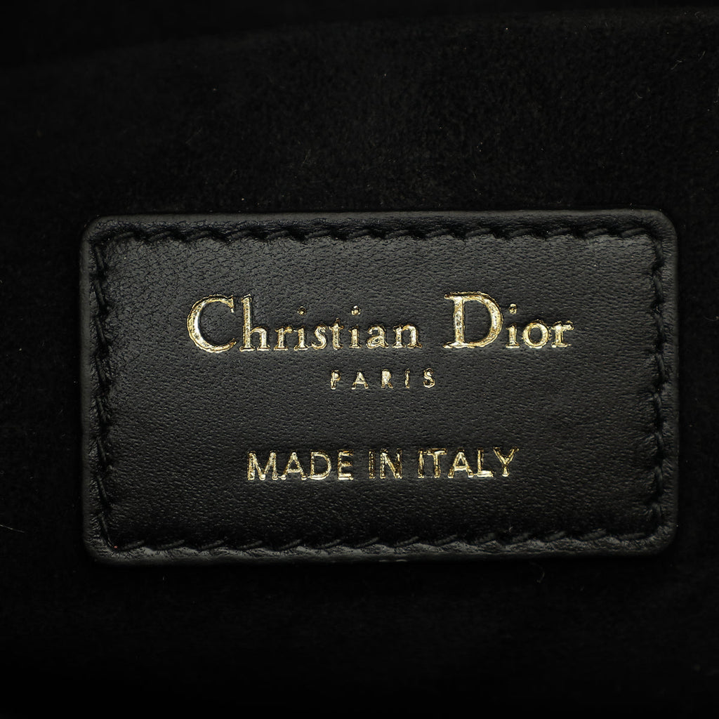 Christian Dior Black Lady D-Joy Medium Bag