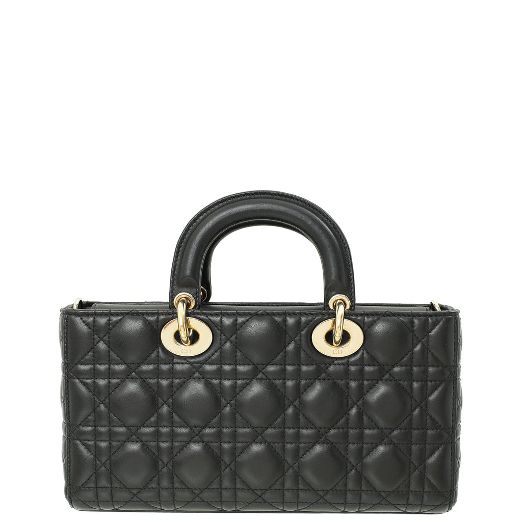 Christian Dior Black Lady D-Joy Medium Bag