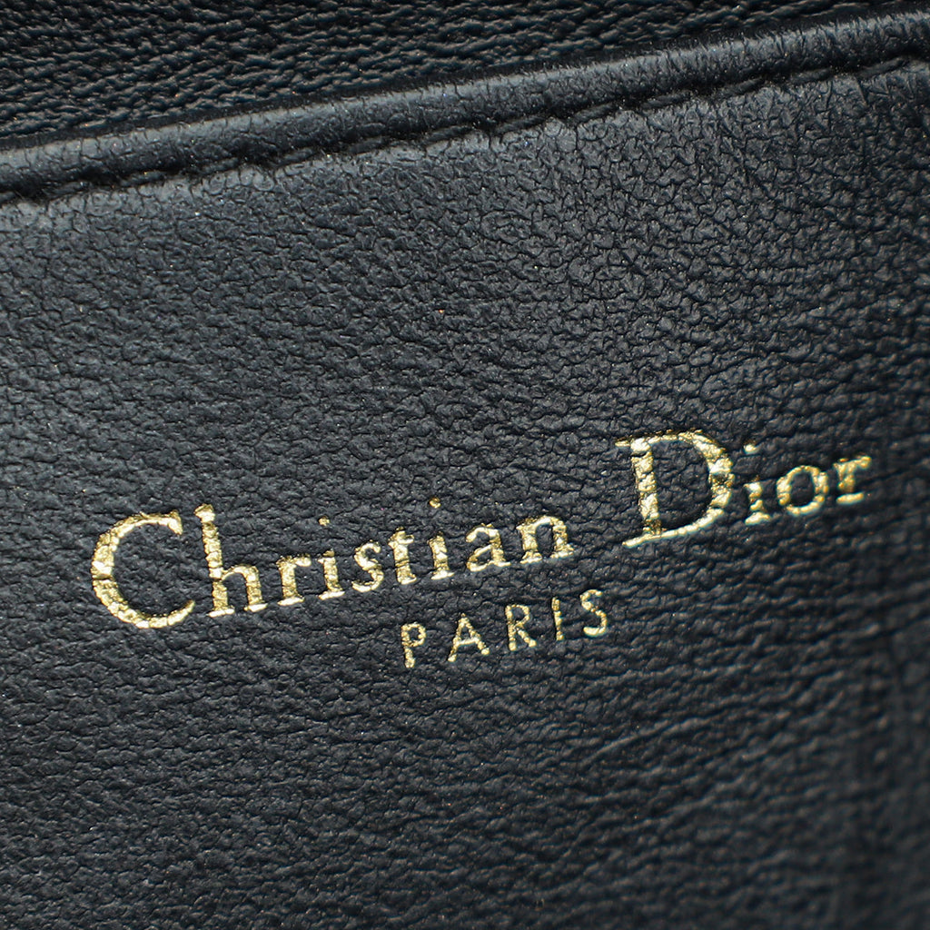Christian Dior Black Cannage Caro Daily Large Pouch