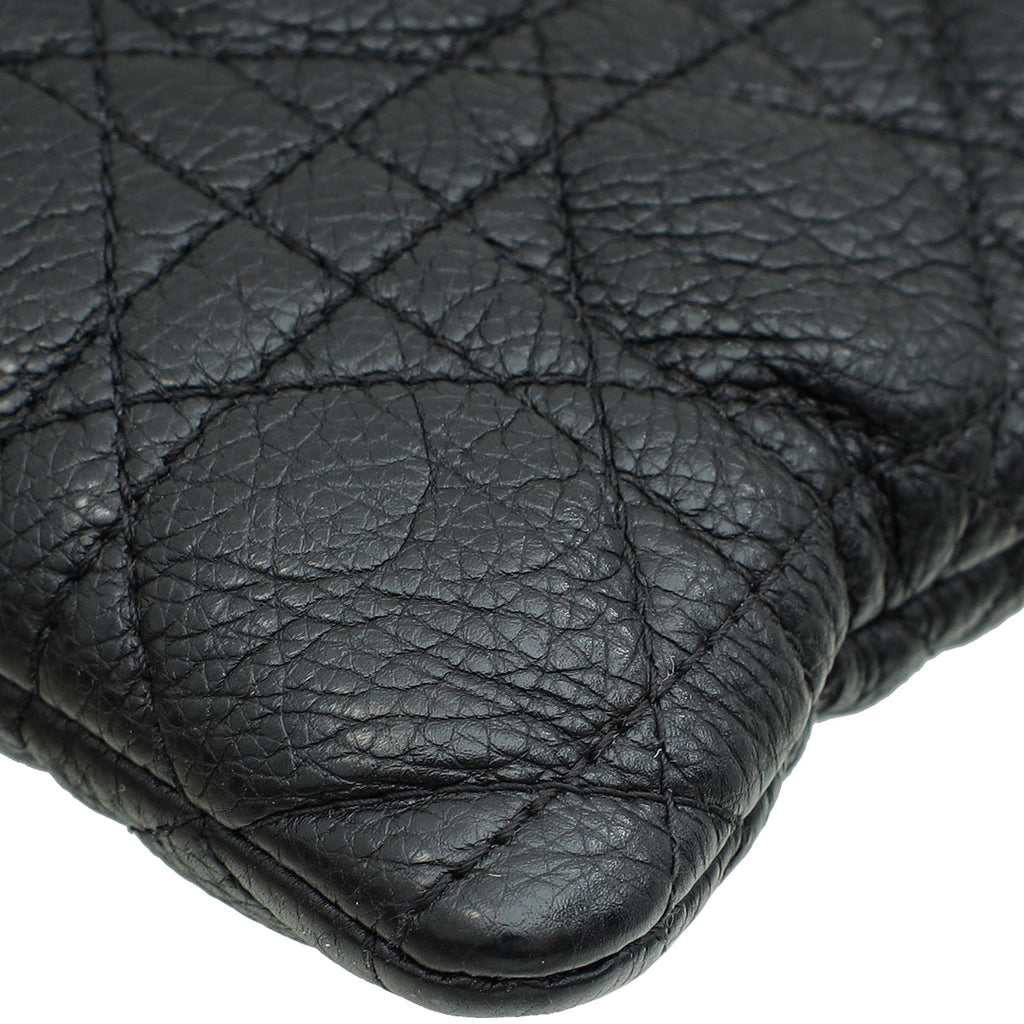 Christian Dior Black Cannage Caro Daily Large Pouch