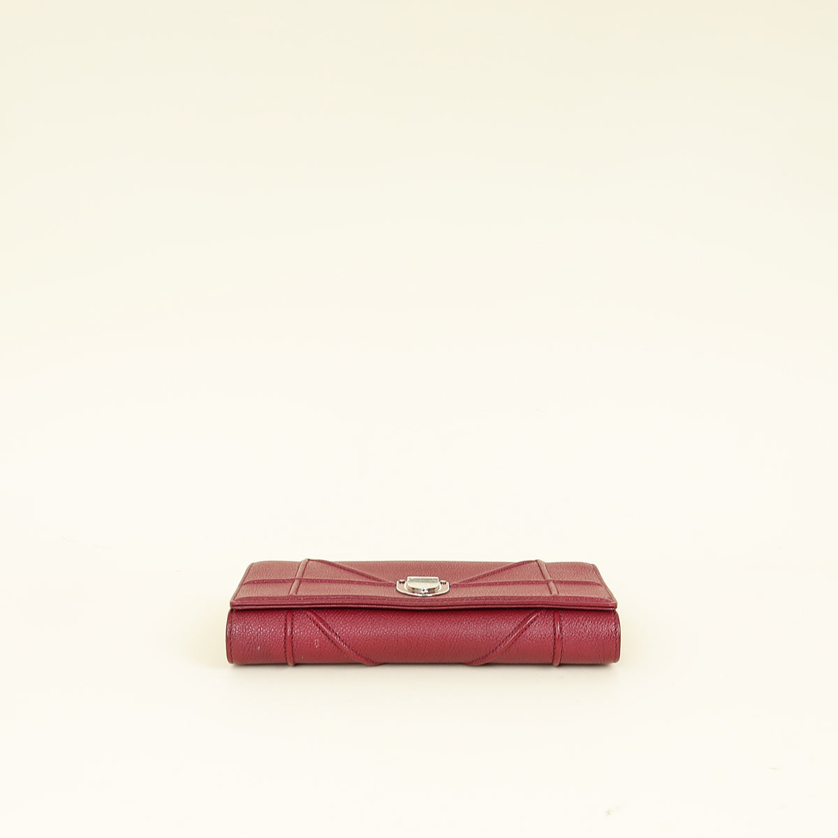 Christian Dior Burgundy Diorama Wallet On Chain
