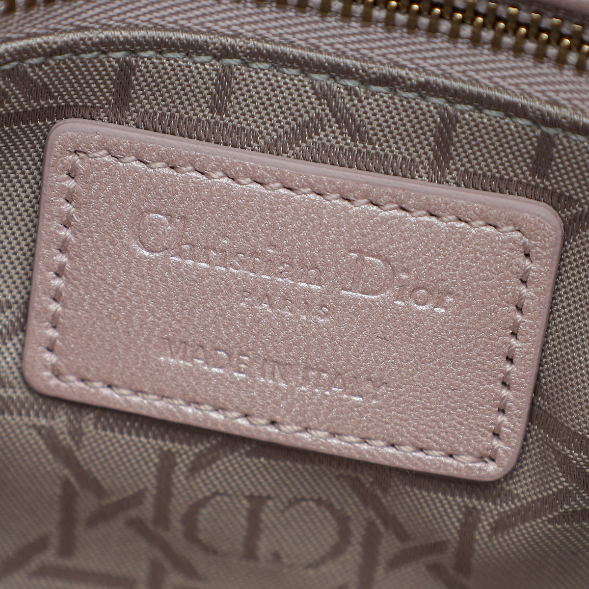 Christian Dior Metallic Pearly Pink Cannage Mini Chain Lady Dior Bag