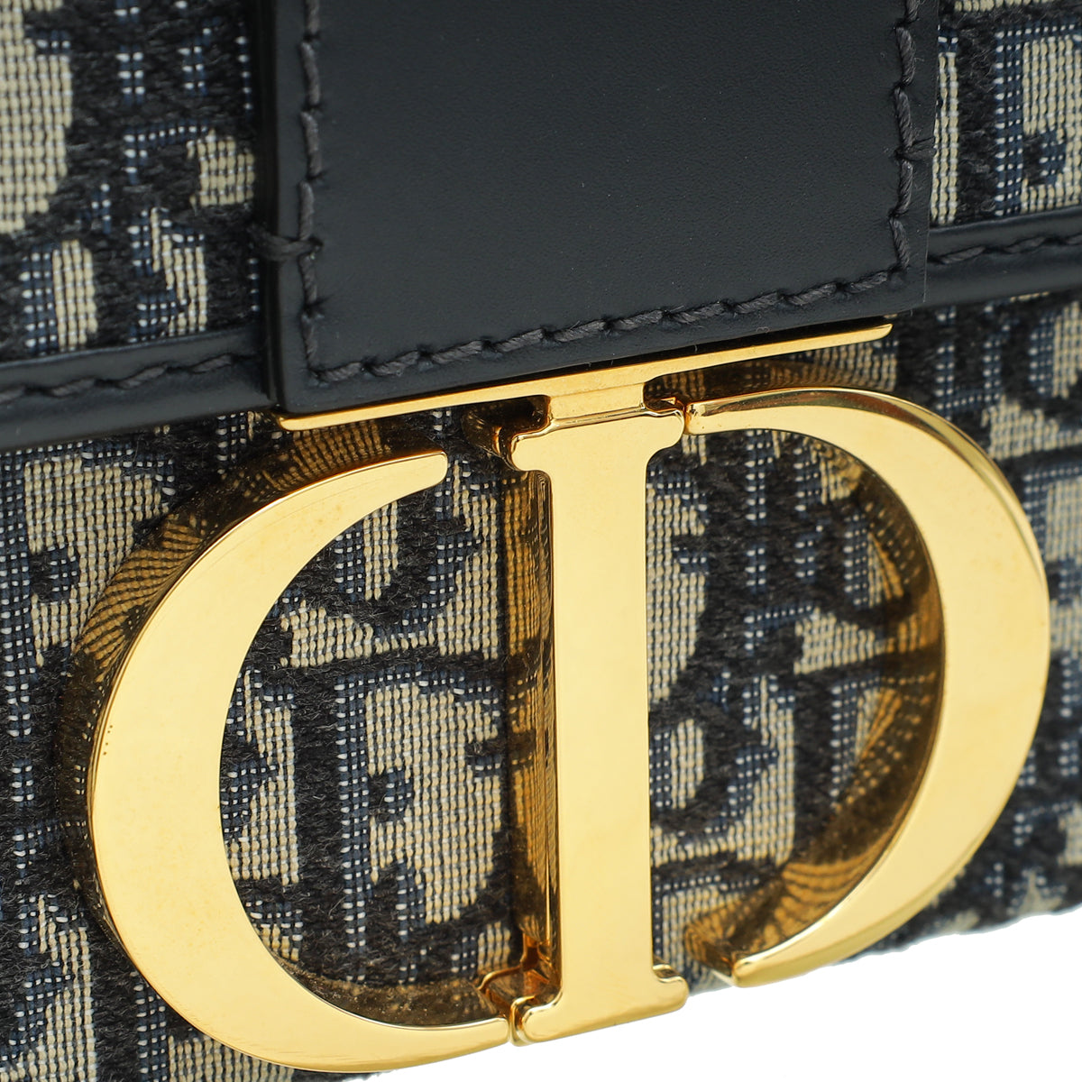 Christian Dior Blue Oblique 30 Montaigne Box Shoulder Bag