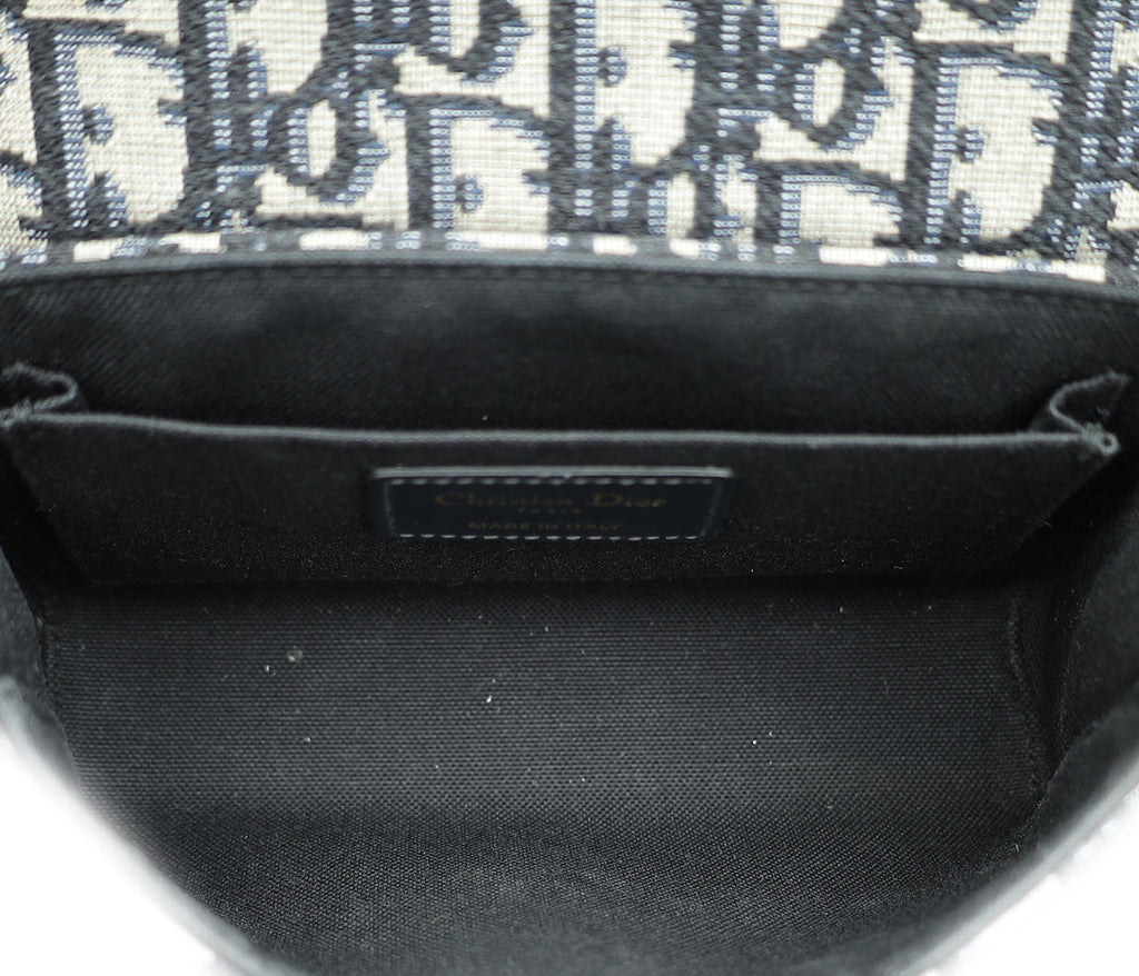 Christian Dior Blue Oblique 30 Montaigne Box Shoulder Bag