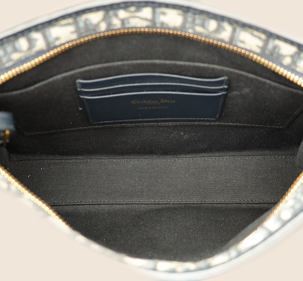 Christian Dior Navy Oblique 30 Montaigne Dea Pouch