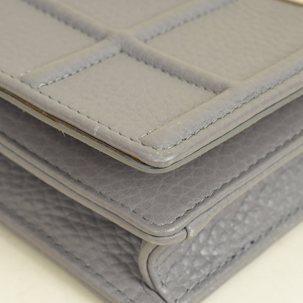 Christian Dior Grey Diorama Chain Wallet