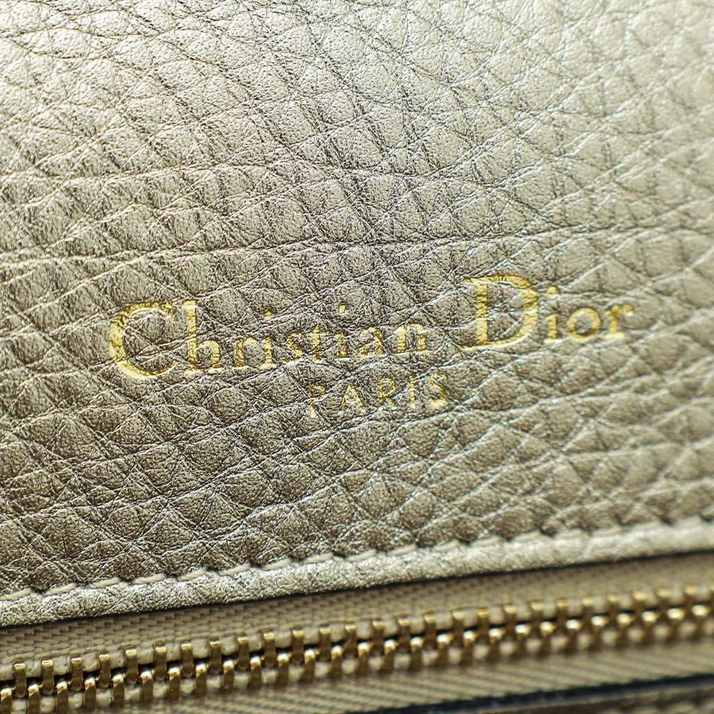 Christian Dior Metallic Champagne Diorama Small Shoulder Bag