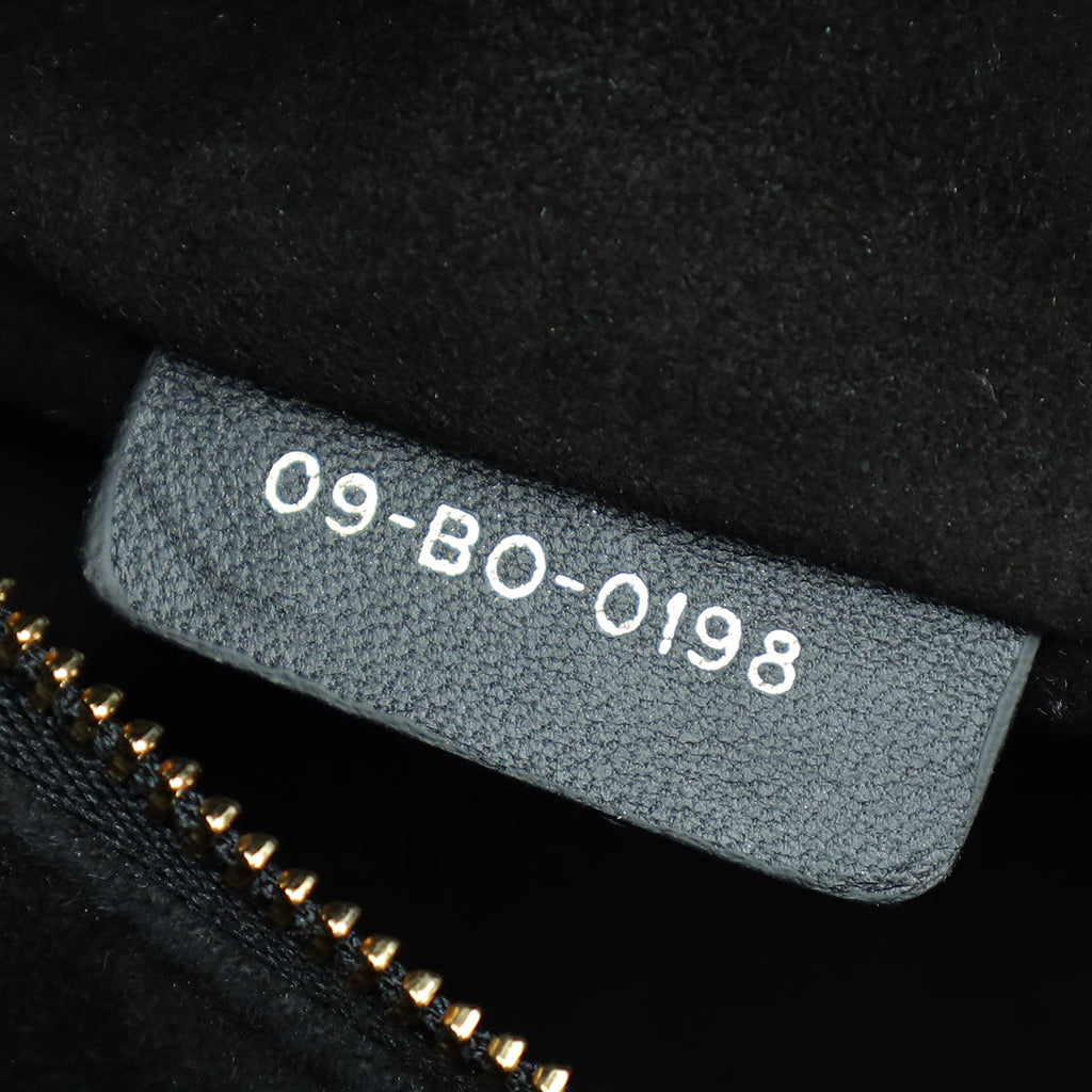Christian Dior Black Flap Lady Dior Large Bag