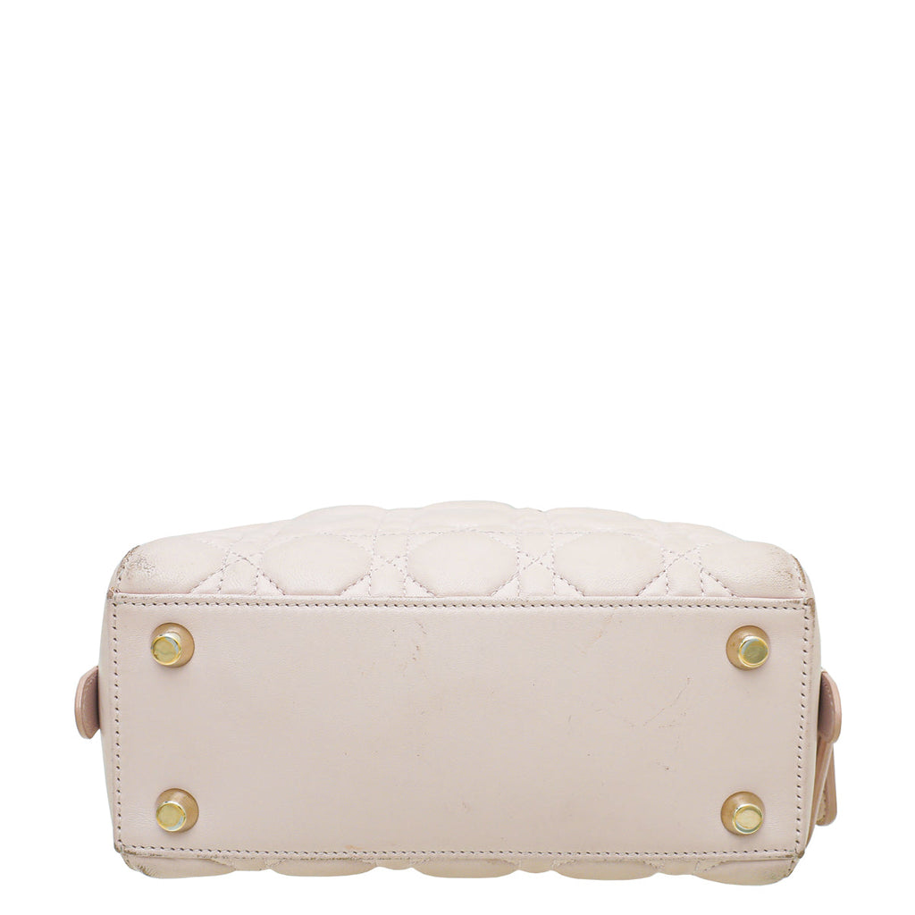 Christian Dior Light Pink Cannage Lily Tote Bag