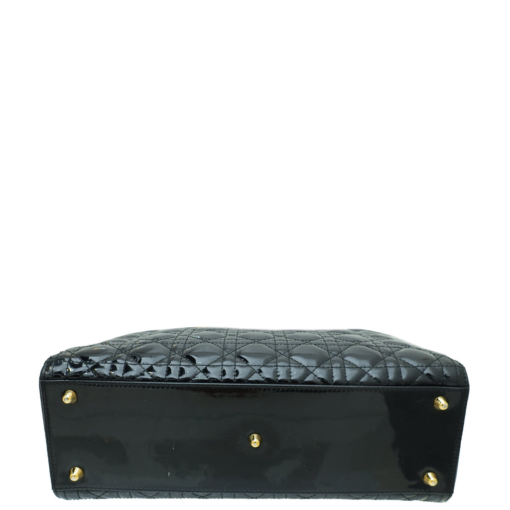 Christian Dior Black Lady Dior Large Bag