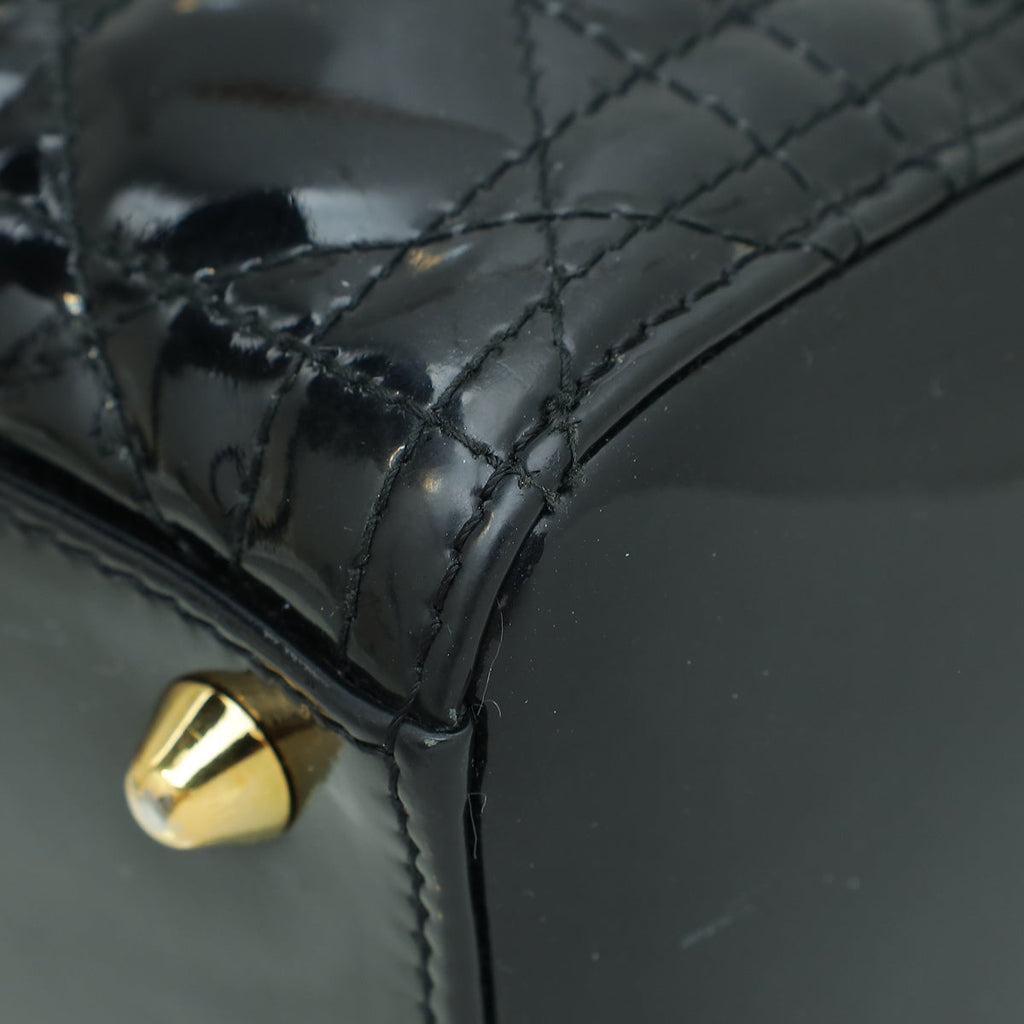 Christian Dior Black Lady Dior Large Bag