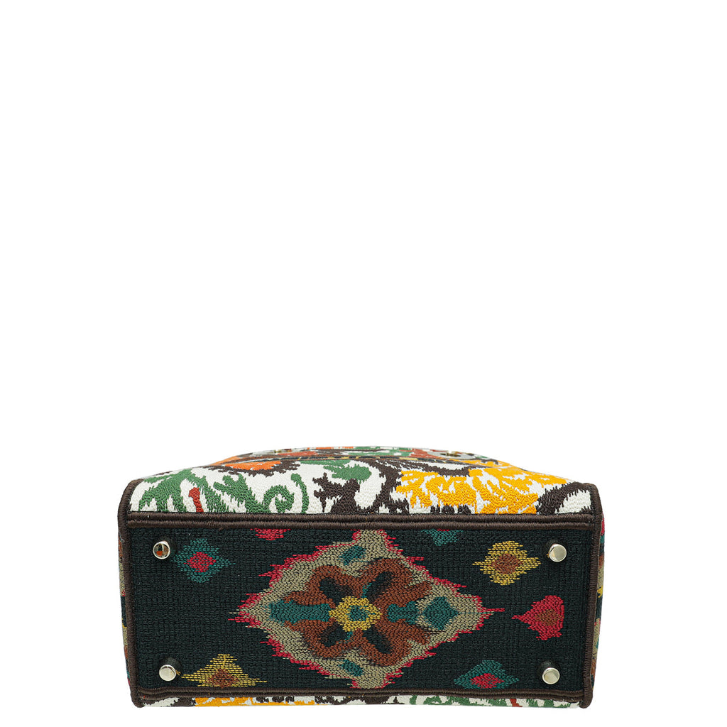 Christian Dior Multicolor Lady D-Lite Paisley Embroidery Medium Bag