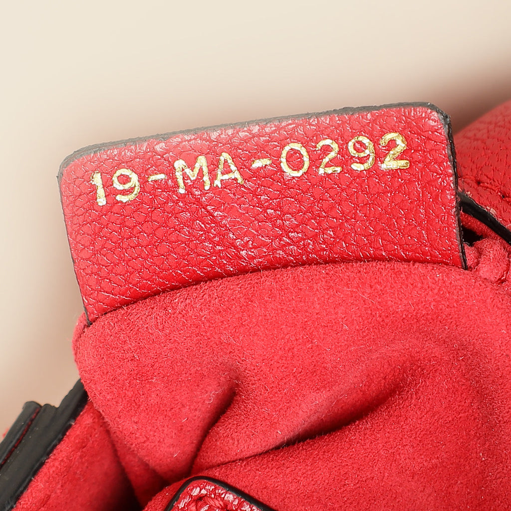Christian Dior Red Micro Saddle Bag