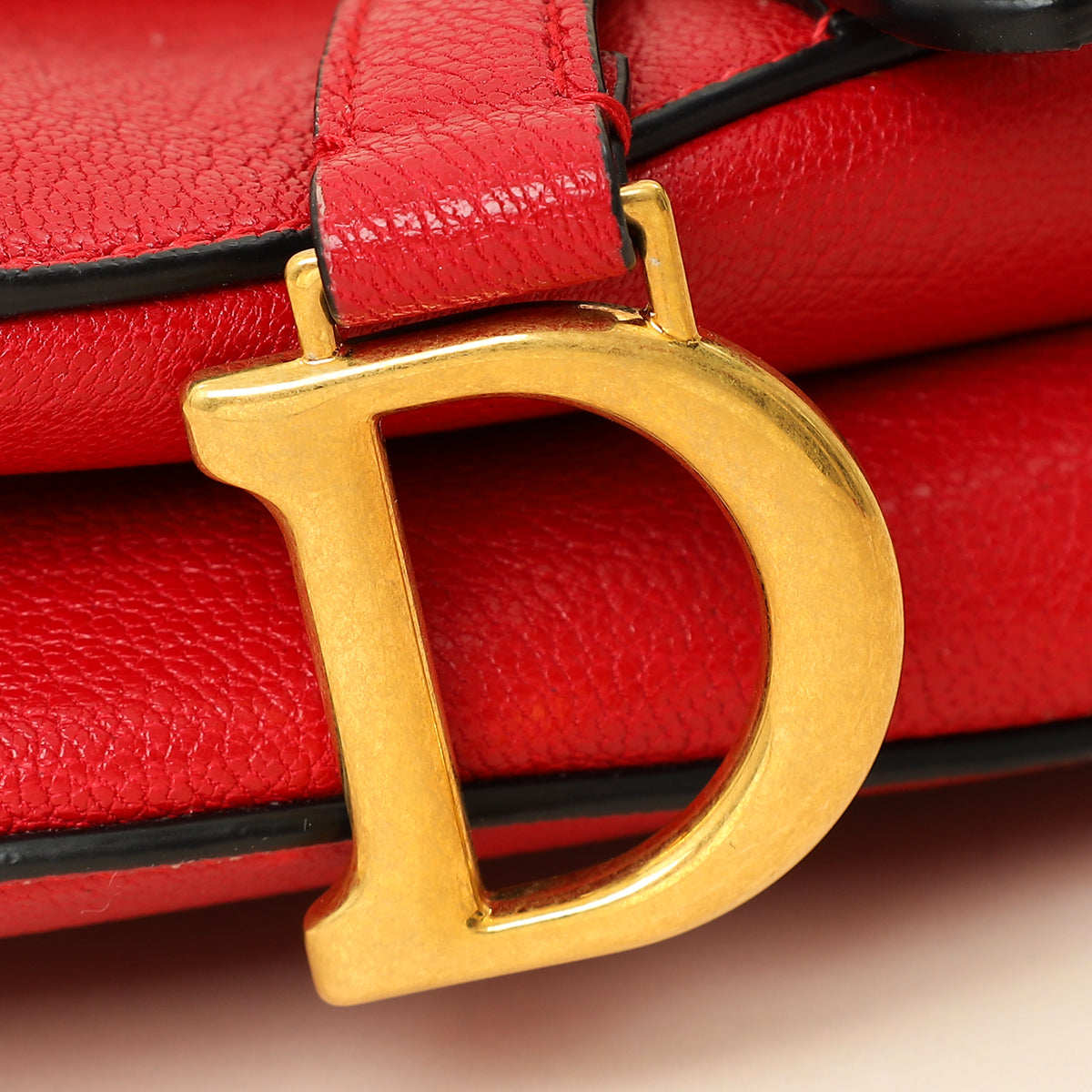 Christian Dior Red Micro Saddle Bag
