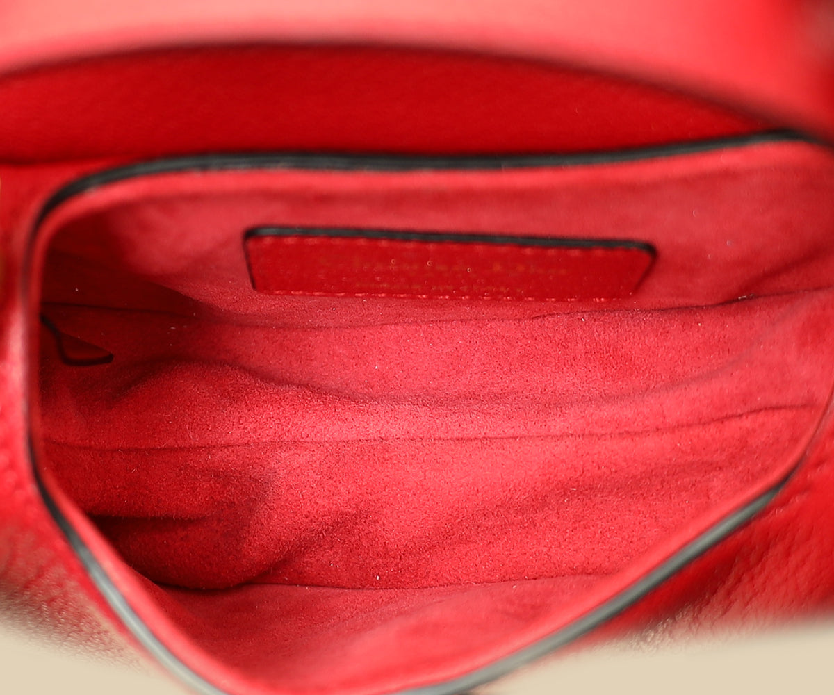 Christian Dior Red Micro Saddle Bag