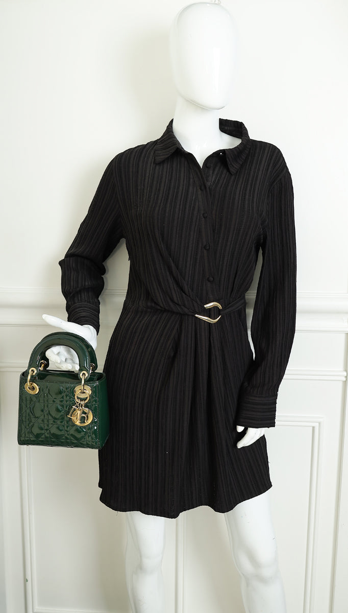 Christian Dior Green Mini Lady Dior Chain Bag