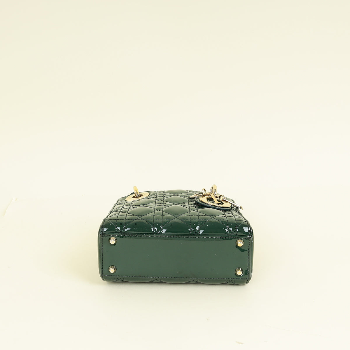 Christian Dior Green Mini Lady Dior Chain Bag