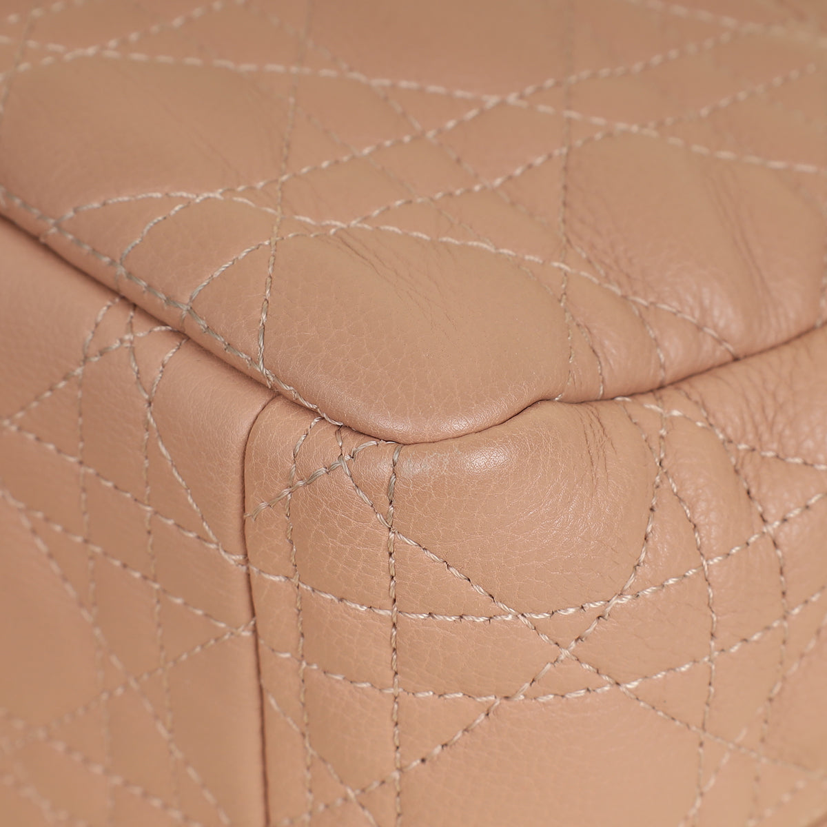 Christian Dior Rose De Vents Caro Cannage Medium Flap Bag