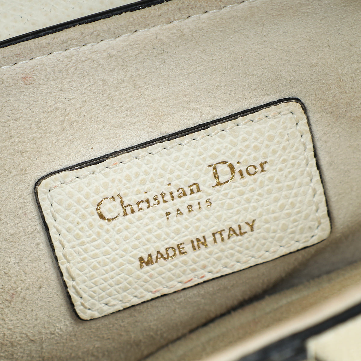 Christian Dior White Mini Saddle Bag