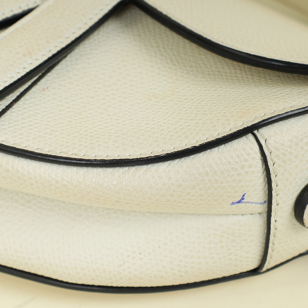 Christian Dior White Mini Saddle Bag