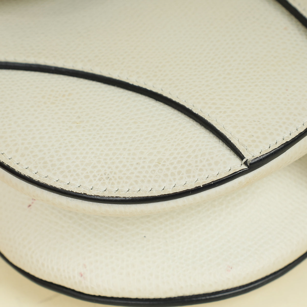 Christian Dior White Mini Saddle Bag