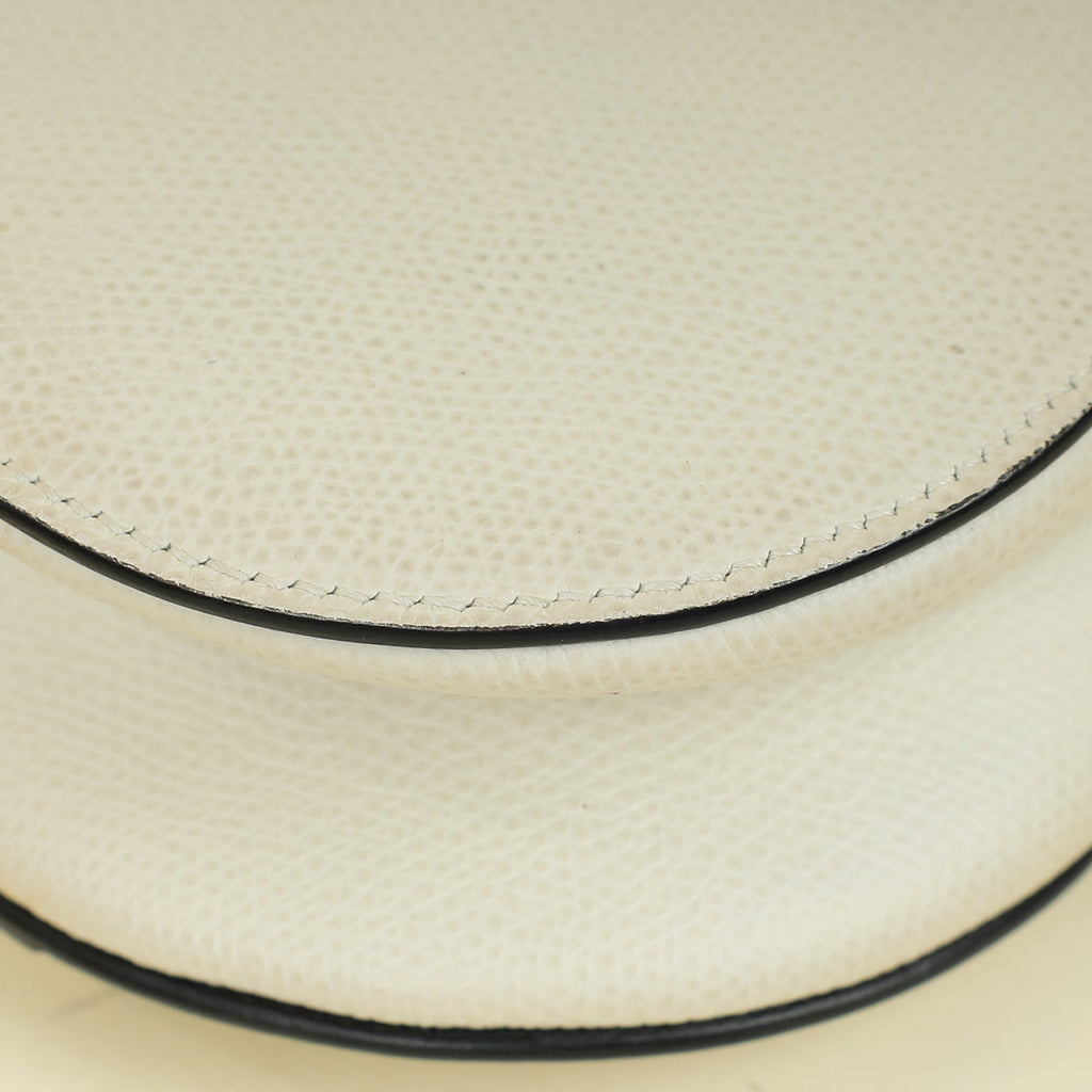 Christian Dior White Mini Saddle Bag