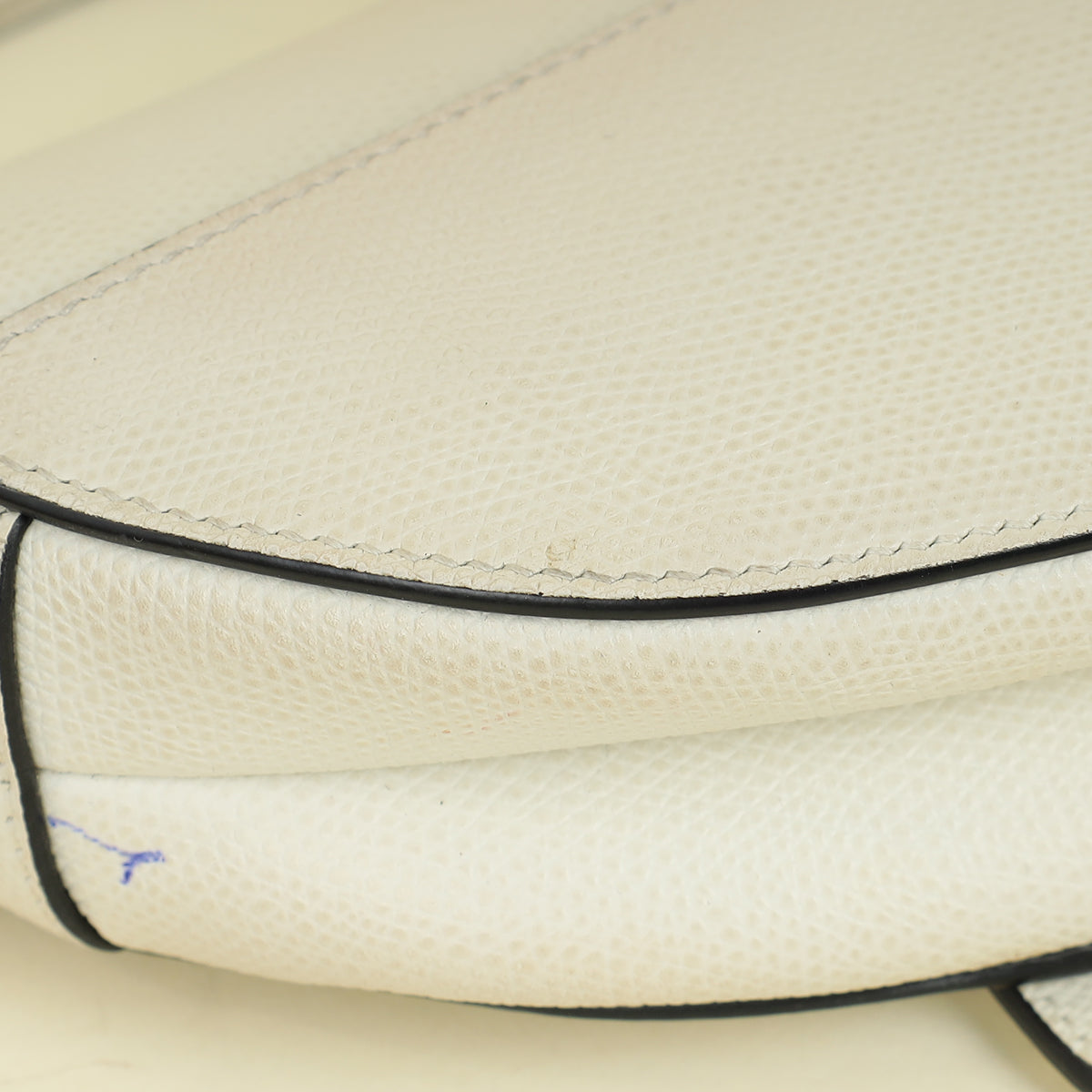 Christian Dior White Mini Saddle Bag