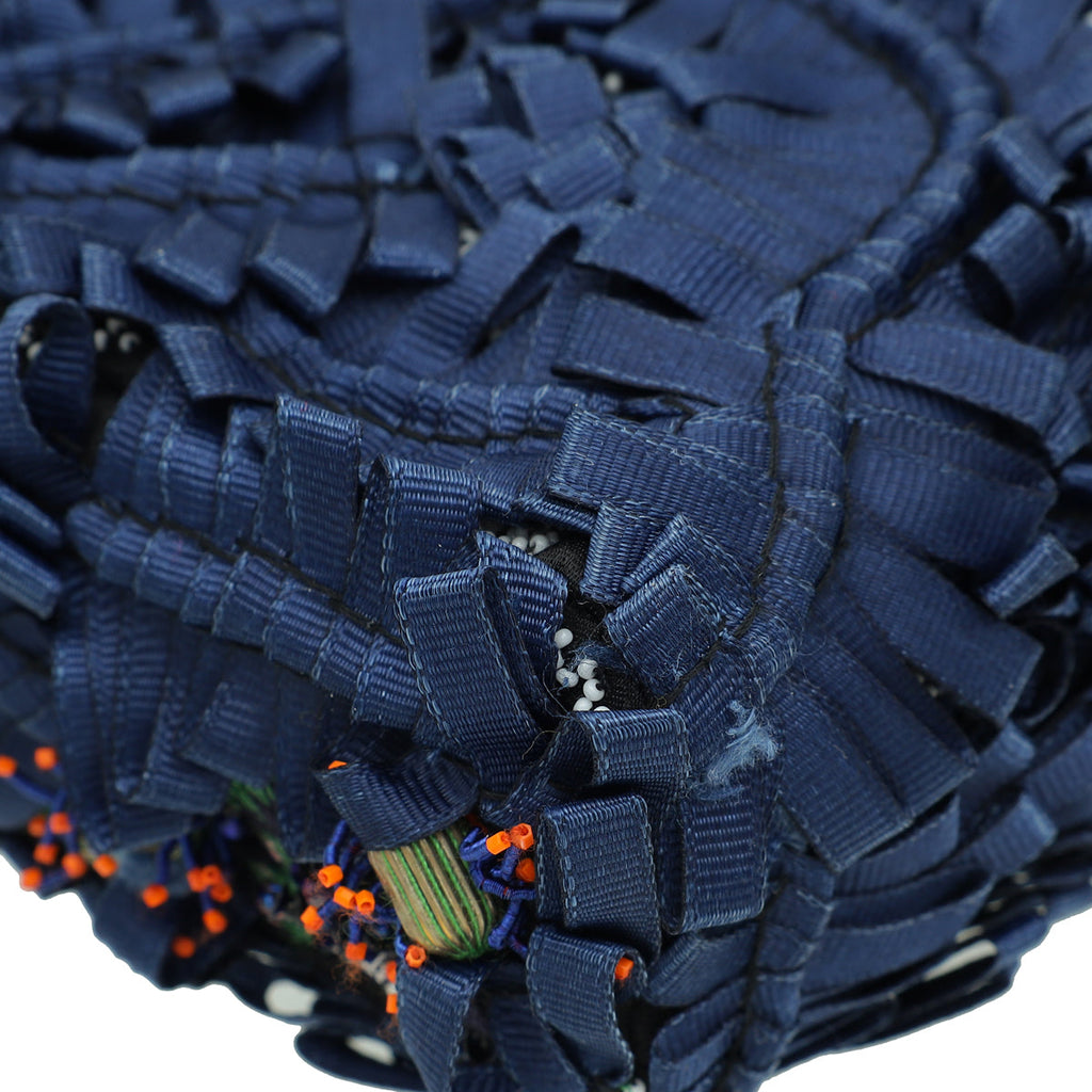 Christian Dior Black Multicolor Lady Dior East West Embroidered Runway Bag
