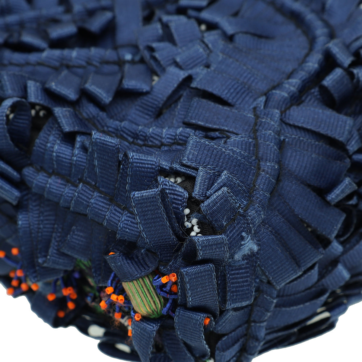 Christian Dior Black Multicolor Lady Dior East West Embroidered Runway Bag