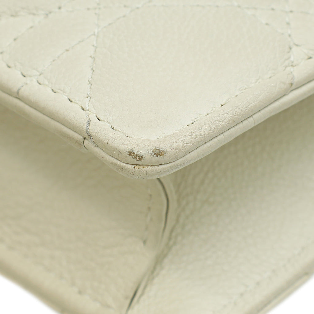 Christian Dior White Caro Every Dior Pouch