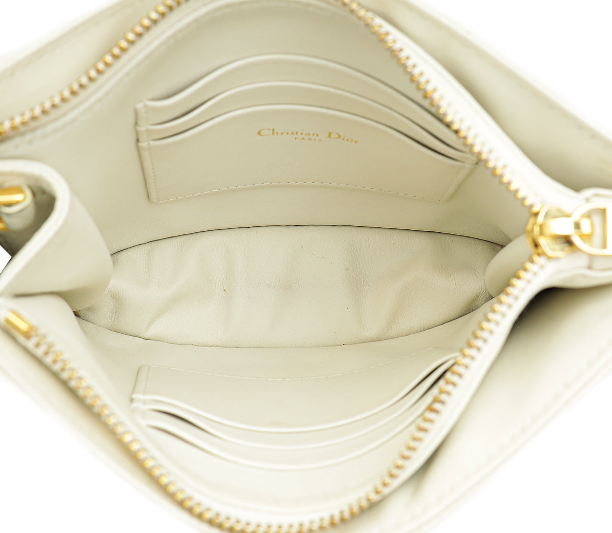 Christian Dior White Caro Every Dior Pouch