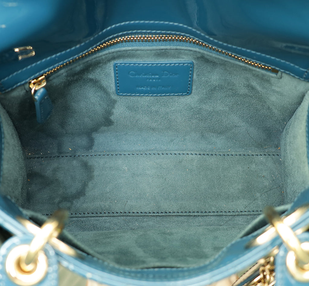Christian Dior Petrol Blue Lady Dior Small Bag