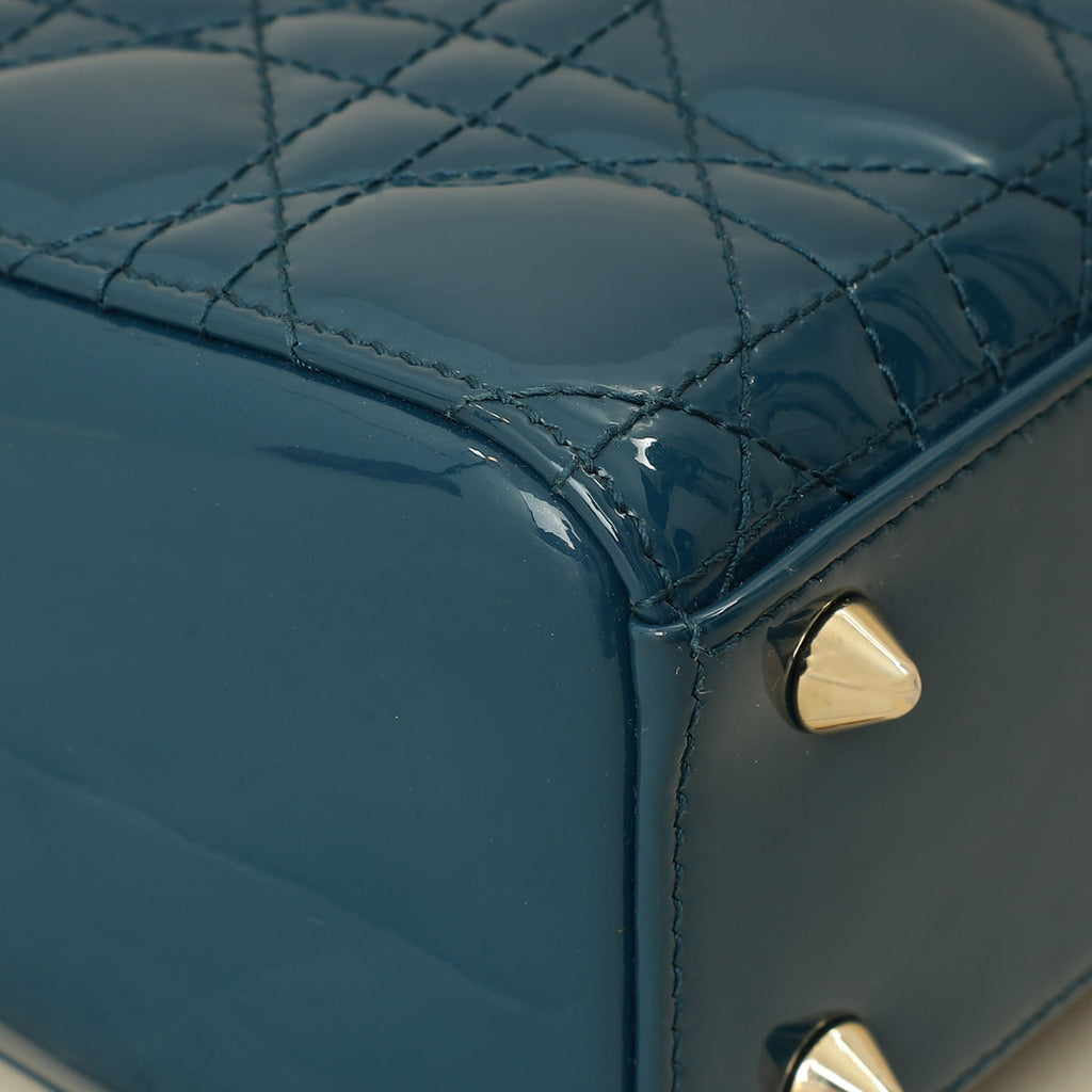 Christian Dior Petrol Blue Lady Dior Small Bag