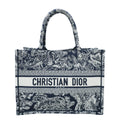 Christian Dior Navy Blue Toile De Jouy Book Tote Medium Bag