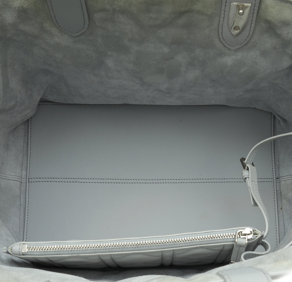 Christian Dior Stone Grey Macrocannage Toujours Medium Bag