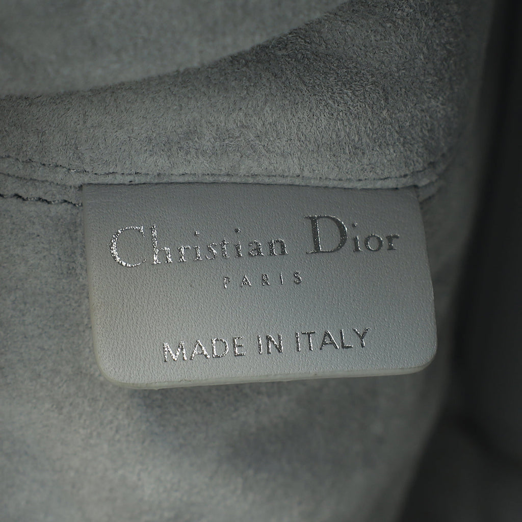 Christian Dior Stone Grey Macrocannage Toujours Medium Bag