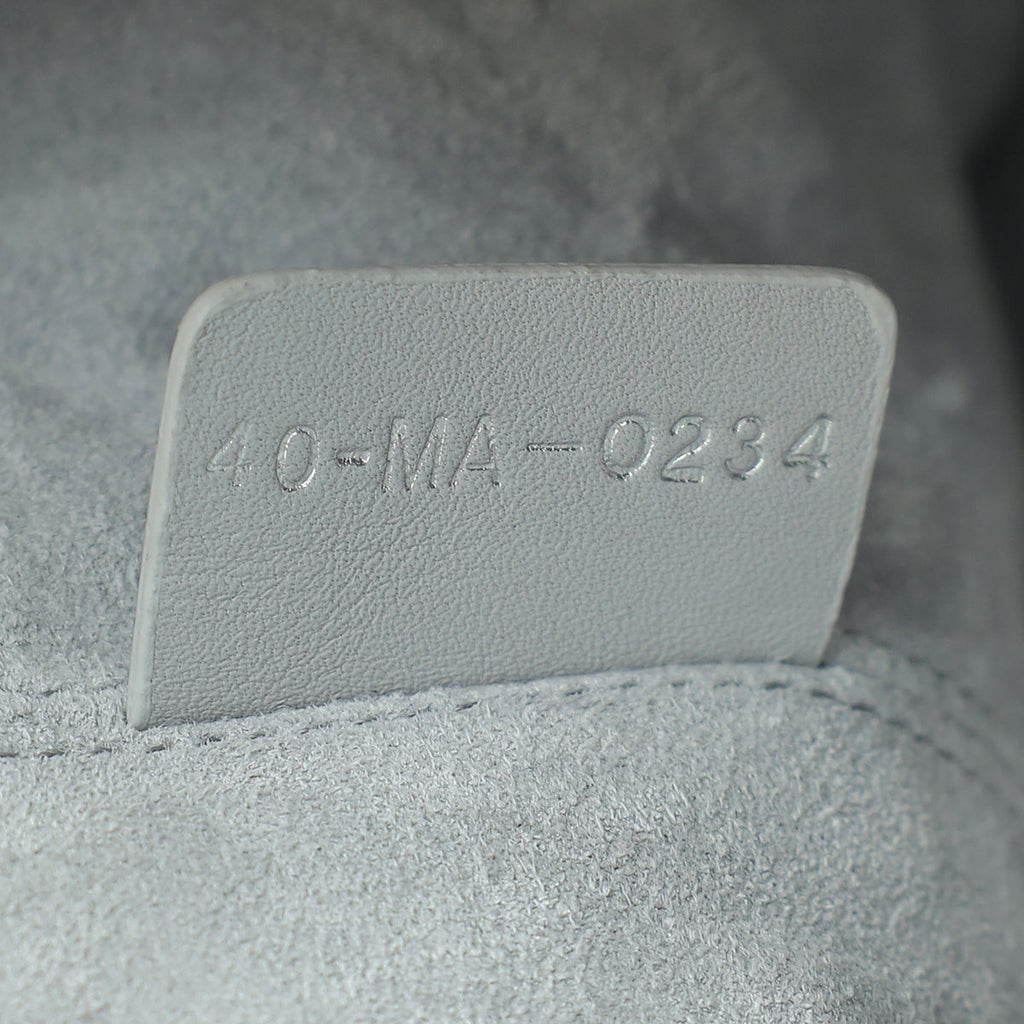 Christian Dior Stone Grey Macrocannage Toujours Medium Bag