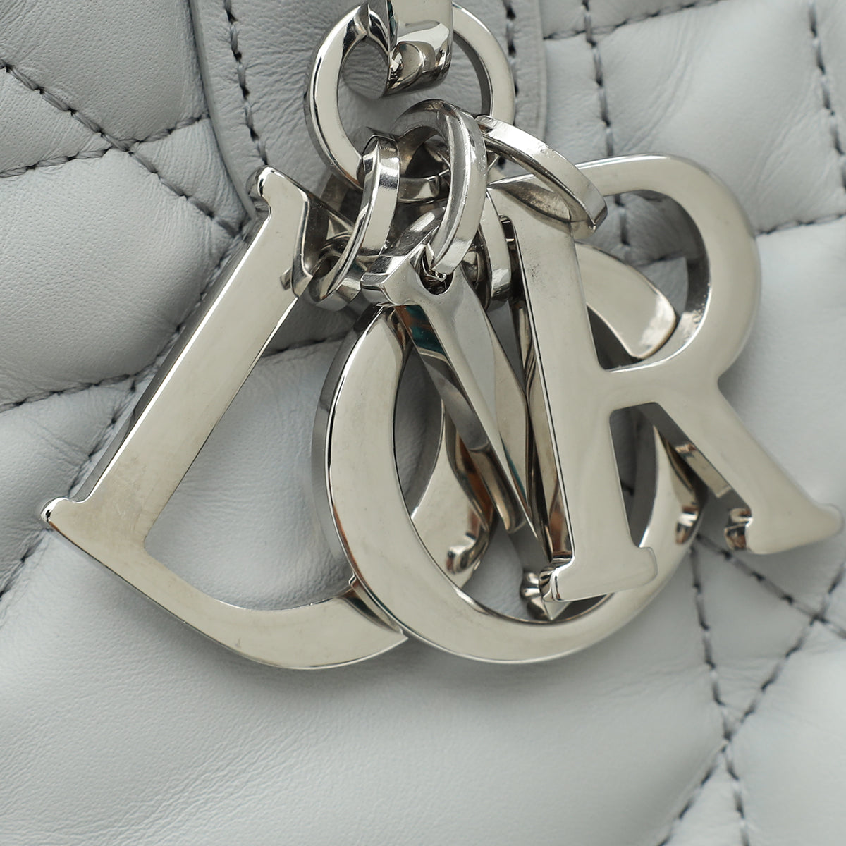 Christian Dior Stone Grey Macrocannage Toujours Medium Bag