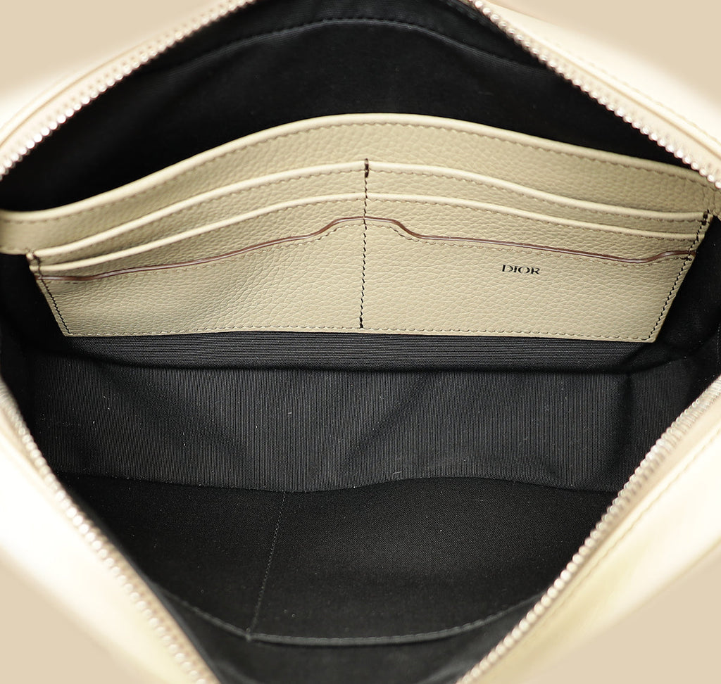 Christian Dior Grey Green CD Signature Toiletry Men's Bag